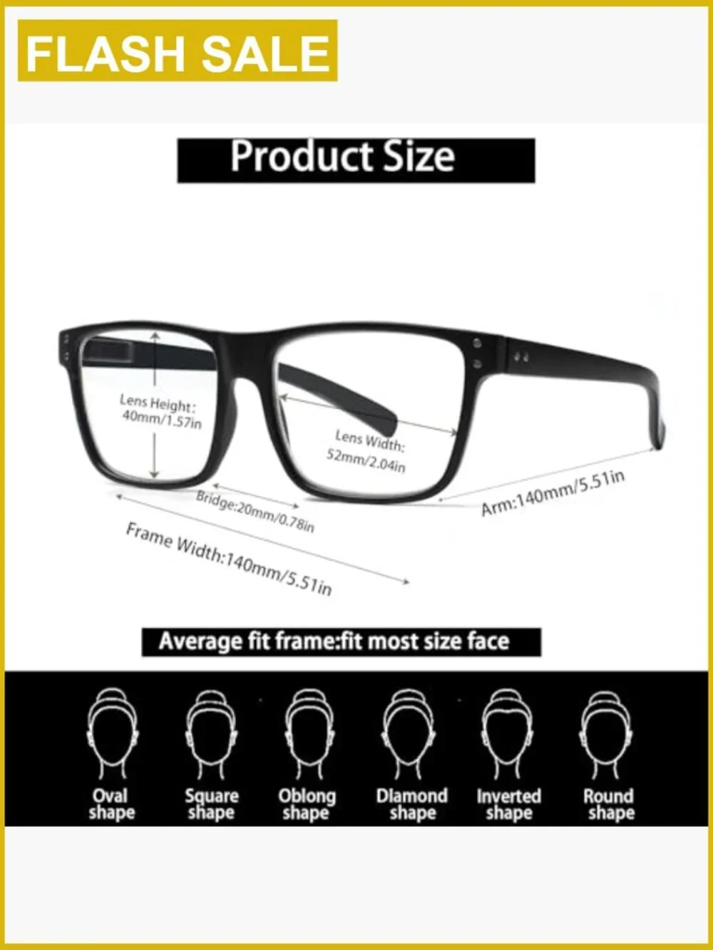5 Pack Oversized Reading Glasses Blue Light Blocking Square Large Frame Readers